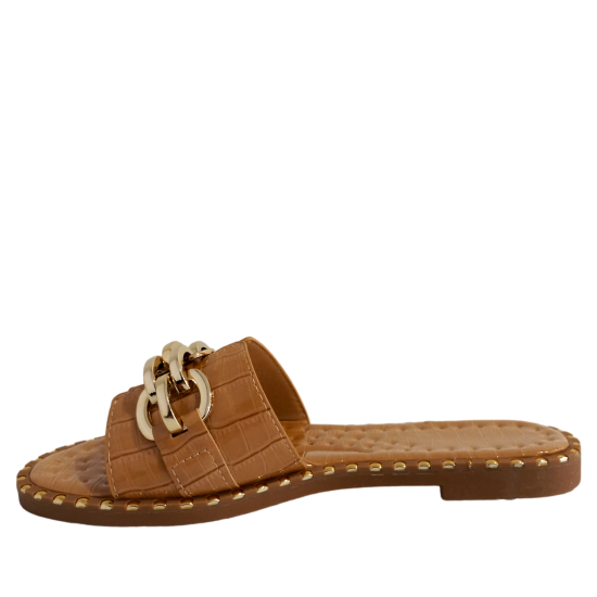 ΓΥΝΑΙΚΕΙΑ ΠΑΠΟΥΤΣΙΑ FLAT SANDALS ΜΠΕΖ 1661