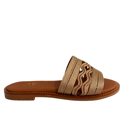 ΓΥΝΑΙΚΕΙΑ ΠΑΠΟΥΤΣΙΑ FLAT SANDALS ΧΡΥΣΟ 1922