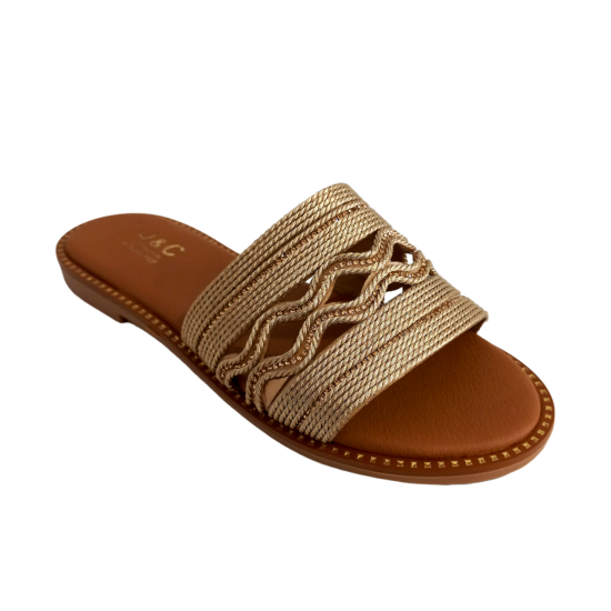 ΓΥΝΑΙΚΕΙΑ ΠΑΠΟΥΤΣΙΑ FLAT SANDALS ΧΡΥΣΟ 1922