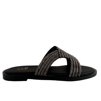 ΓΥΝΑΙΚΕΙΑ ΠΑΠΟΥΤΣΙΑ FLAT SANDALS  ΜΑΥΡΟ