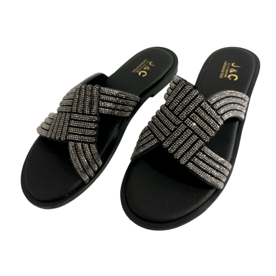 ΓΥΝΑΙΚΕΙΑ ΠΑΠΟΥΤΣΙΑ FLAT SANDALS  ΜΑΥΡΟ